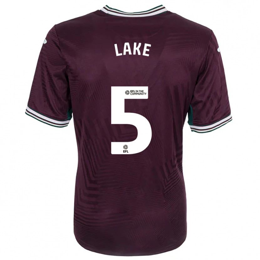 Danxen Kvinder Ellie Lake #5 Rust Rød Hvid Udebane Spillertrøjer 2025/26 Trøje T-Shirt