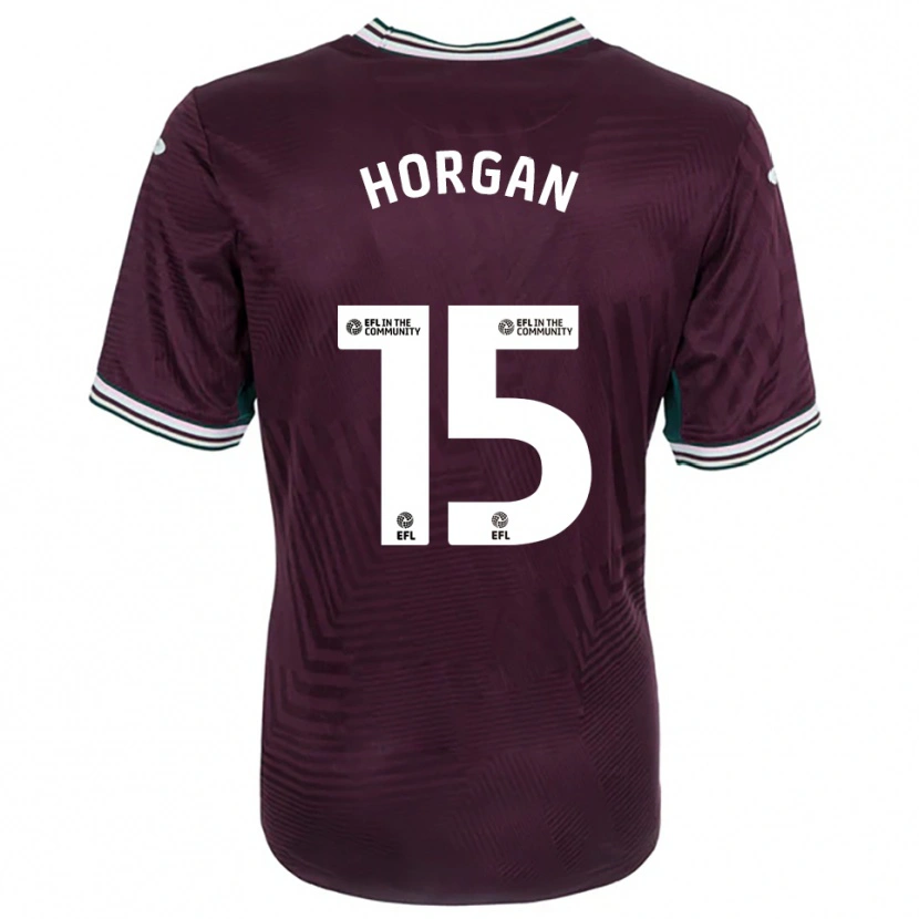 Danxen Kvinder Gwenan Horgan #15 Rust Rød Hvid Udebane Spillertrøjer 2025/26 Trøje T-Shirt