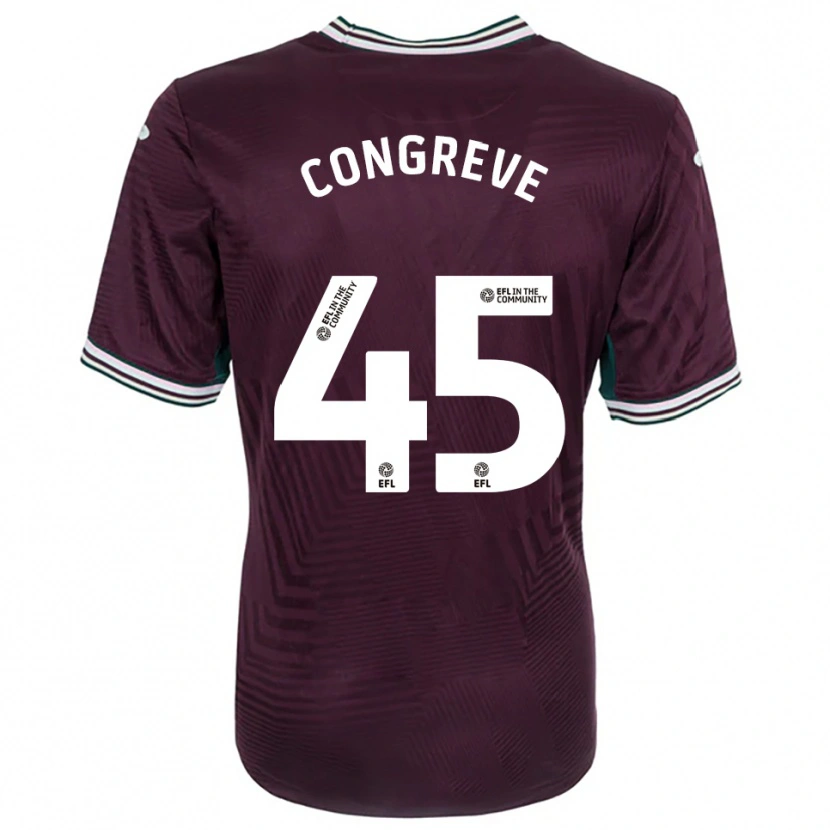 Danxen Kvinder Cameron Congreve #45 Rust Rød Hvid Udebane Spillertrøjer 2025/26 Trøje T-Shirt