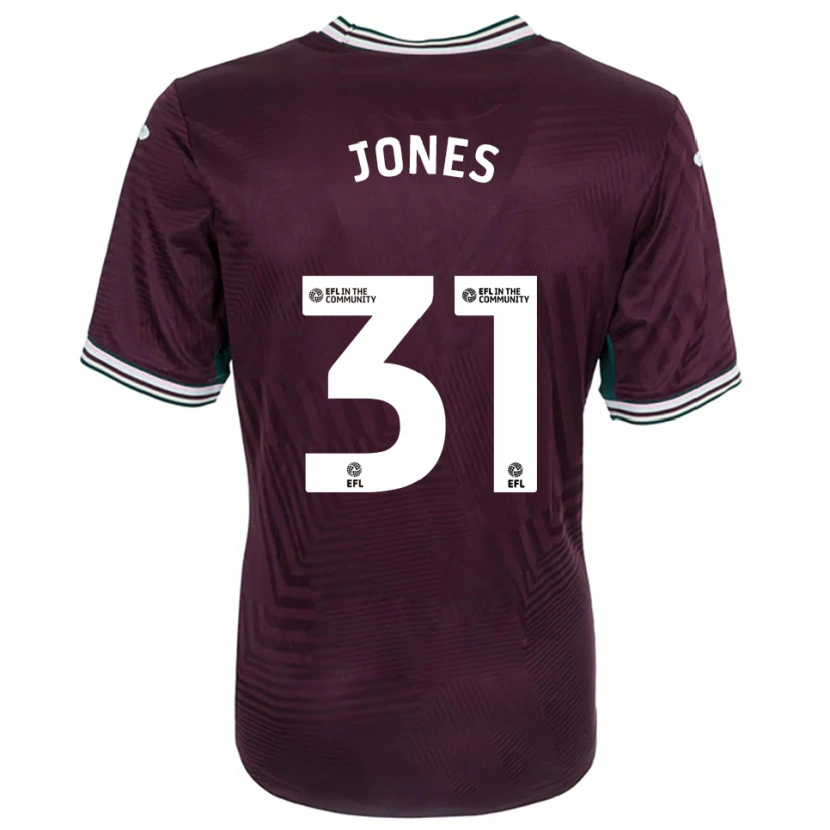 Danxen Kvinder Verity Jones #31 Rust Rød Hvid Udebane Spillertrøjer 2025/26 Trøje T-Shirt