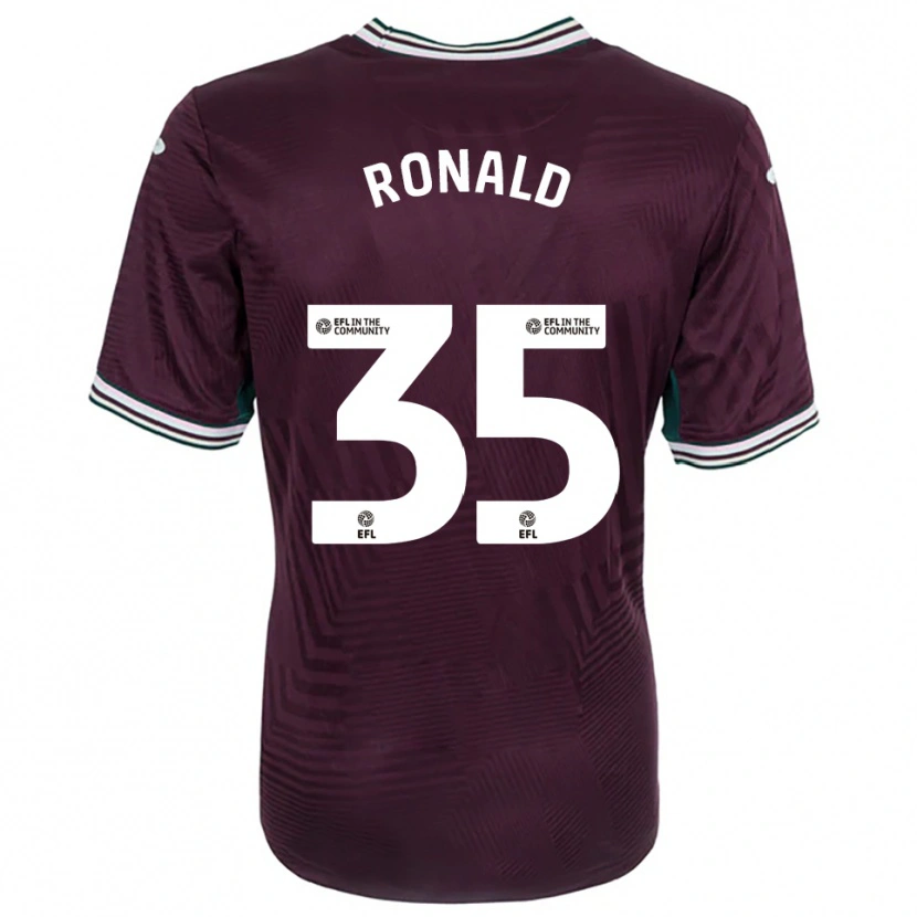 Danxen Kvinder Ronald #35 Rust Rød Hvid Udebane Spillertrøjer 2025/26 Trøje T-Shirt