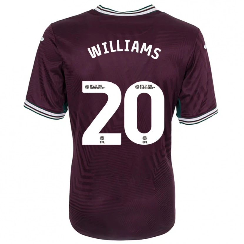 Danxen Kvinder Caitlin Williams #20 Rust Rød Hvid Udebane Spillertrøjer 2025/26 Trøje T-Shirt