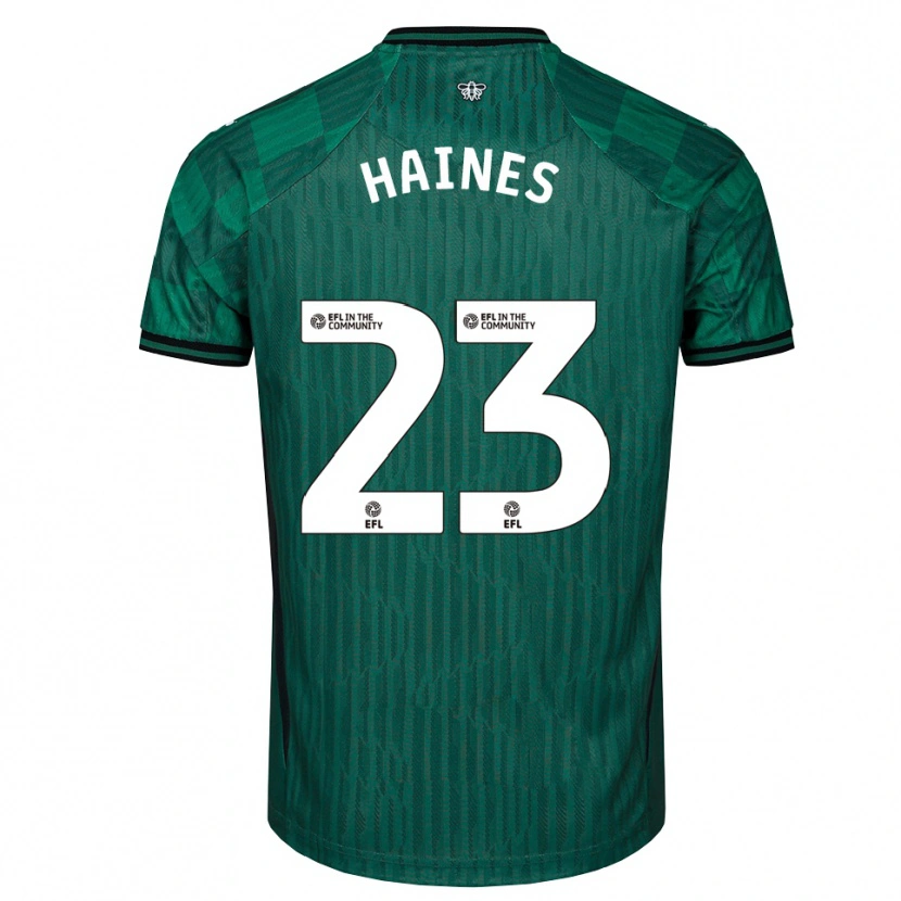 Danxen Kvinder Coral-Jade Haines #23 Grøn Sort Udebane Spillertrøjer 2025/26 Trøje T-Shirt