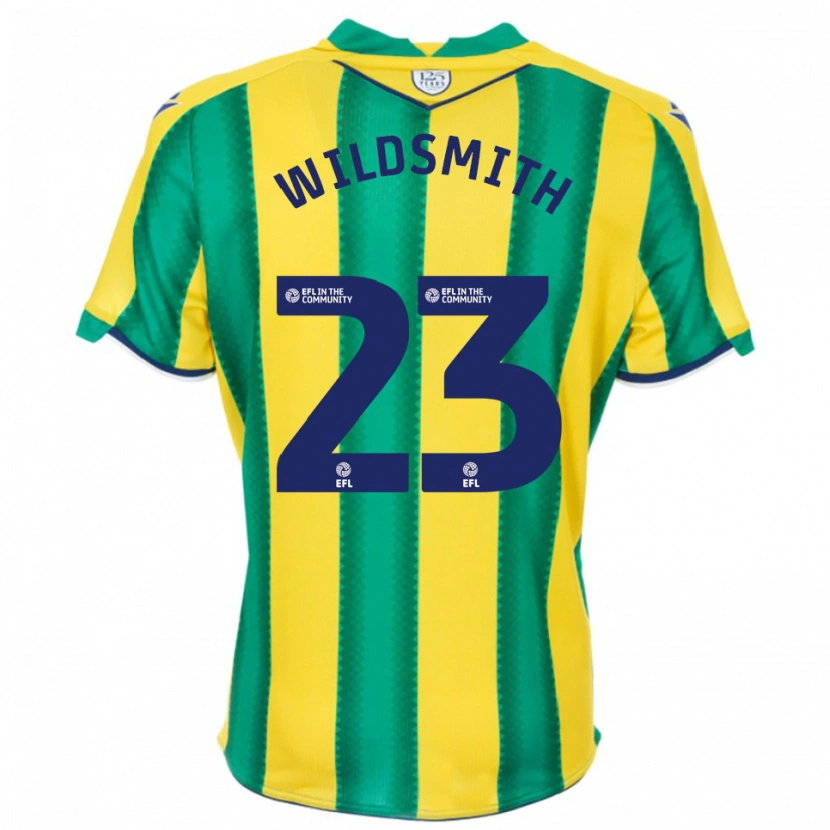 Danxen Kvinder Joe Wildsmith #23 Gul Grøn Udebane Spillertrøjer 2025/26 Trøje T-Shirt