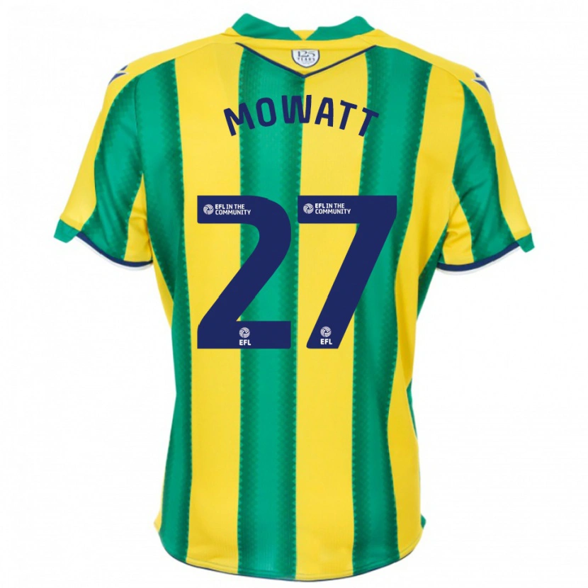 Danxen Kvinder Alex Mowatt #27 Gul Grøn Udebane Spillertrøjer 2025/26 Trøje T-Shirt
