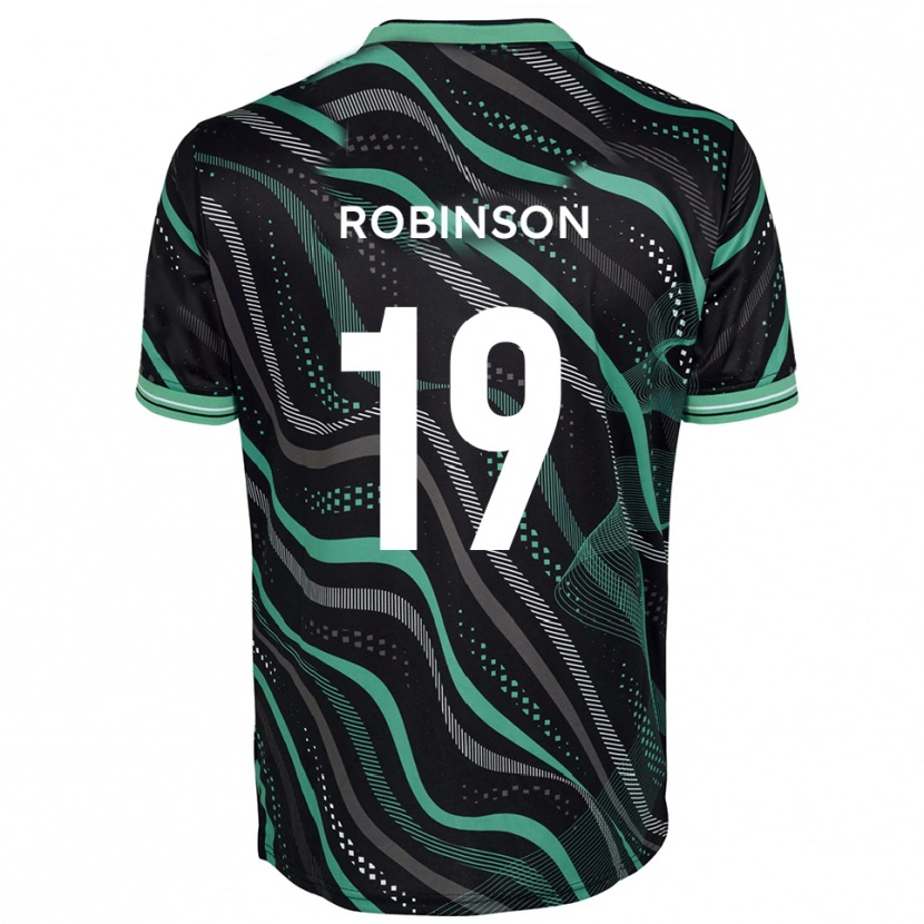Danxen Kvinder Jack Robinson #19 Sort Grøn Udebane Spillertrøjer 2025/26 Trøje T-Shirt
