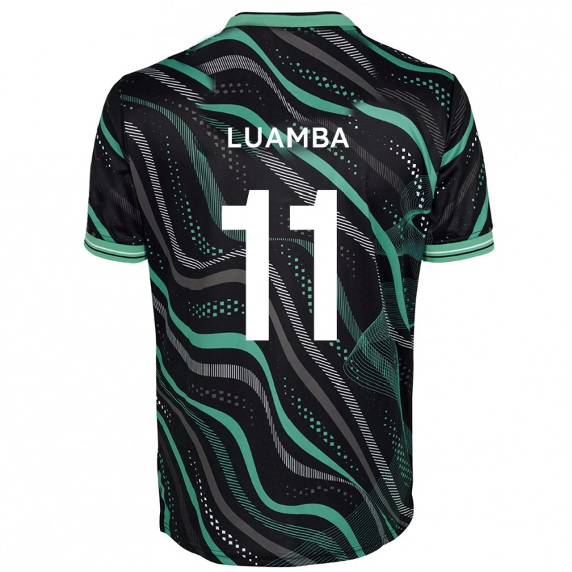 Danxen Kvinder Junior Luamba #11 Sort Grøn Udebane Spillertrøjer 2025/26 Trøje T-Shirt