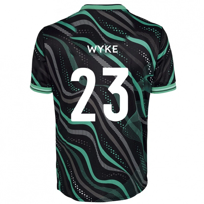 Danxen Kvinder Charlie Wyke #23 Sort Grøn Udebane Spillertrøjer 2025/26 Trøje T-Shirt