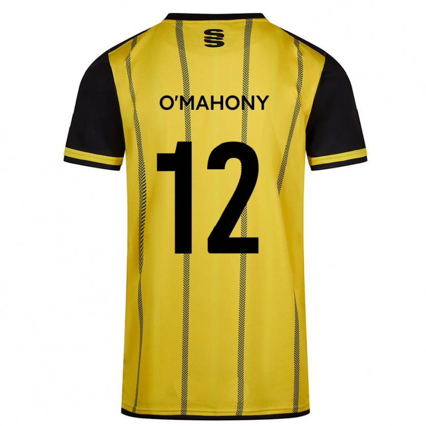 Danxen Kvinder Orlaith O'mahony #12 Gul Sort Udebane Spillertrøjer 2025/26 Trøje T-Shirt