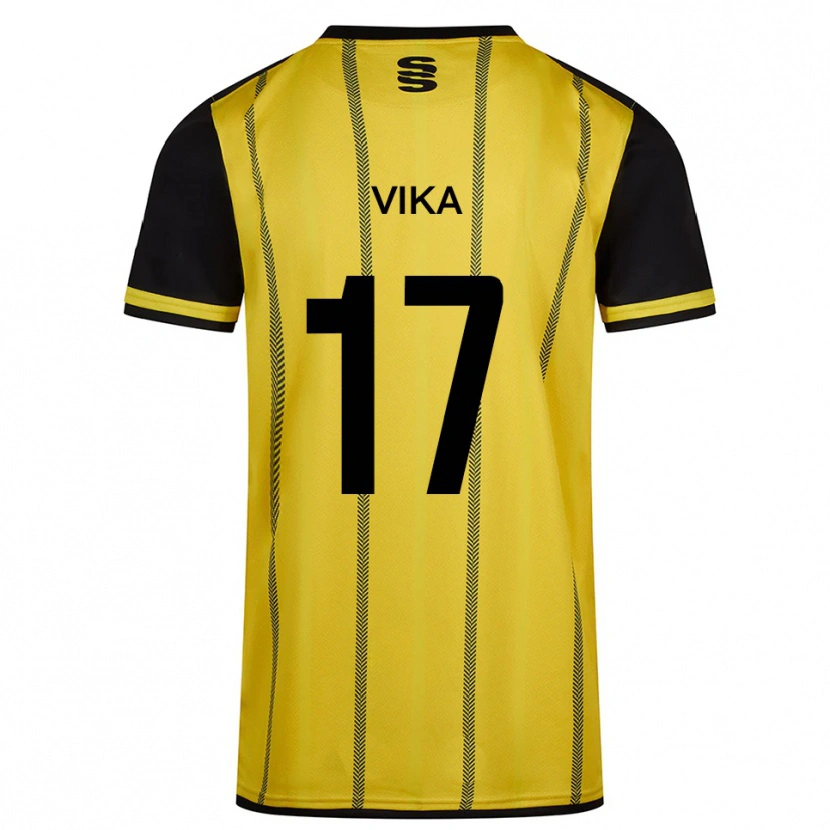 Danxen Kvinder Destin Vika #17 Gul Sort Udebane Spillertrøjer 2025/26 Trøje T-Shirt