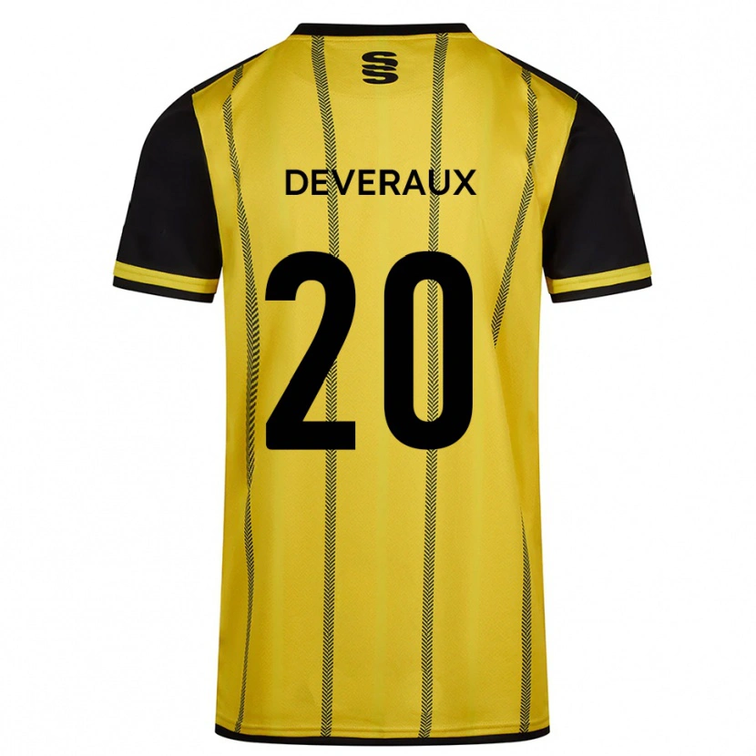 Danxen Kvinder Demi Deveraux #20 Gul Sort Udebane Spillertrøjer 2025/26 Trøje T-Shirt