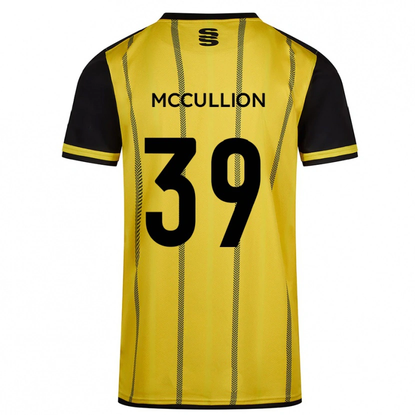 Danxen Kvinder Gerald Mccullion #39 Gul Sort Udebane Spillertrøjer 2025/26 Trøje T-Shirt