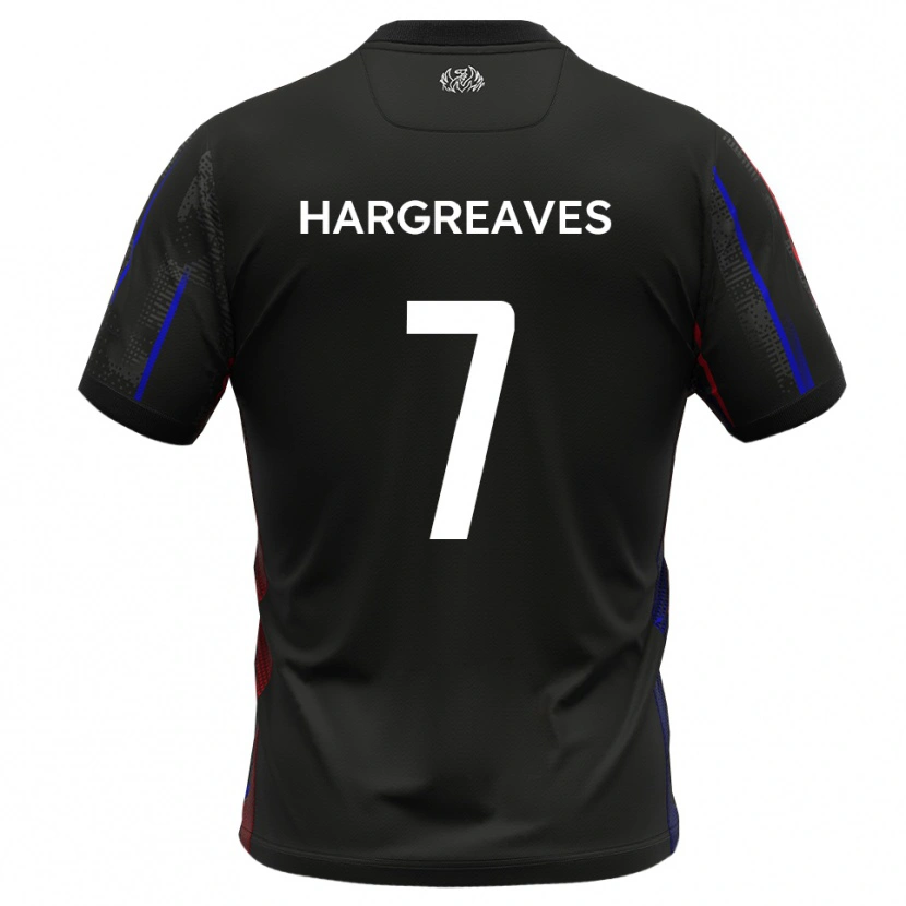 Danxen Kvinder Cameron Hargreaves #7 Sort Rød Udebane Spillertrøjer 2025/26 Trøje T-Shirt