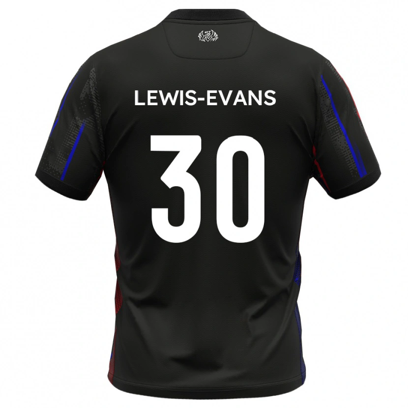 Danxen Kvinder Joe Lewis-Evans #30 Sort Rød Udebane Spillertrøjer 2025/26 Trøje T-Shirt