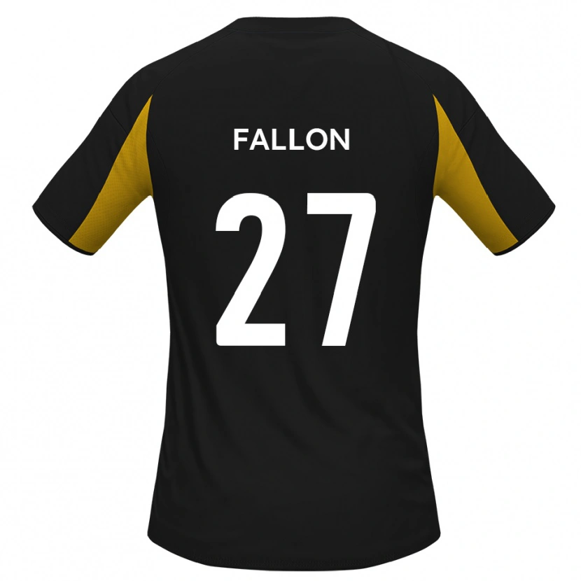 Danxen Kvinder Louie Fallon #27 Sort Gul Udebane Spillertrøjer 2025/26 Trøje T-Shirt