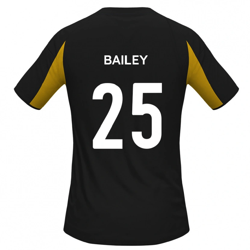 Danxen Kvinder Joel Bailey #25 Sort Gul Udebane Spillertrøjer 2025/26 Trøje T-Shirt