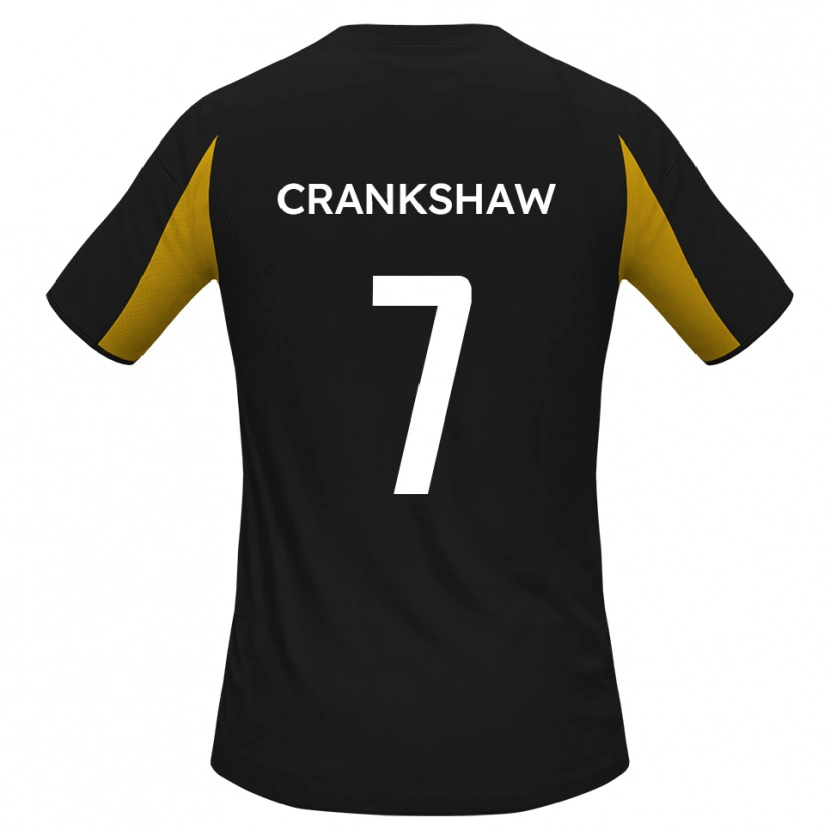 Danxen Kvinder Ollie Crankshaw #7 Sort Gul Udebane Spillertrøjer 2025/26 Trøje T-Shirt