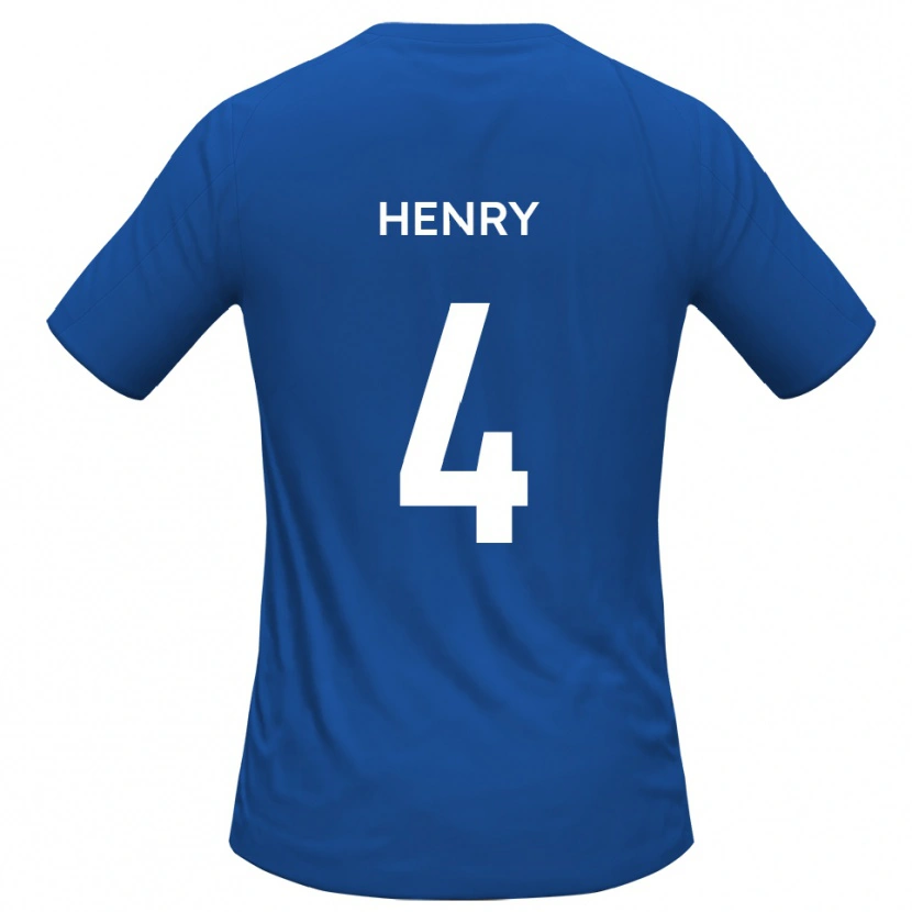 Danxen Kvinder Aaron Henry #4 Himmelblå Udebane Spillertrøjer 2025/26 Trøje T-Shirt