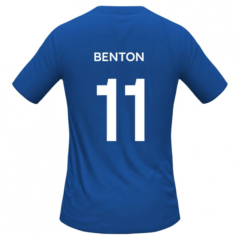 Danxen Kvinder Jon Benton #11 Himmelblå Udebane Spillertrøjer 2025/26 Trøje T-Shirt