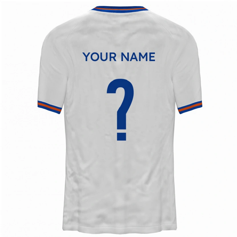 Danxen Kvinder Dit Navn #0 Hvid Blå Udebane Spillertrøjer 2025/26 Trøje T-Shirt