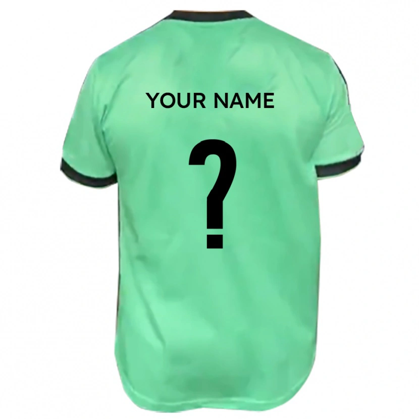 Danxen Kvinder Dit Navn #0 Turkis Sort Udebane Spillertrøjer 2025/26 Trøje T-Shirt