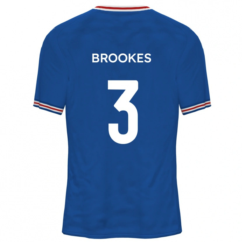 Danxen Kvinder Ben Brookes #3 Dodger Blå Udebane Spillertrøjer 2025/26 Trøje T-Shirt