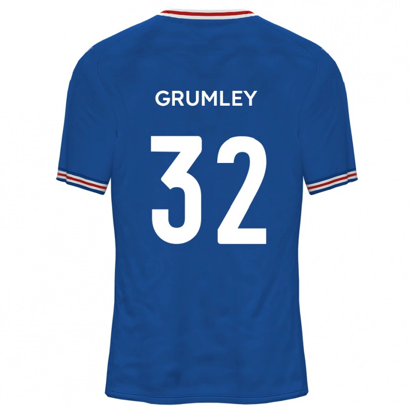 Danxen Kvinder George Grumley #32 Dodger Blå Udebane Spillertrøjer 2025/26 Trøje T-Shirt