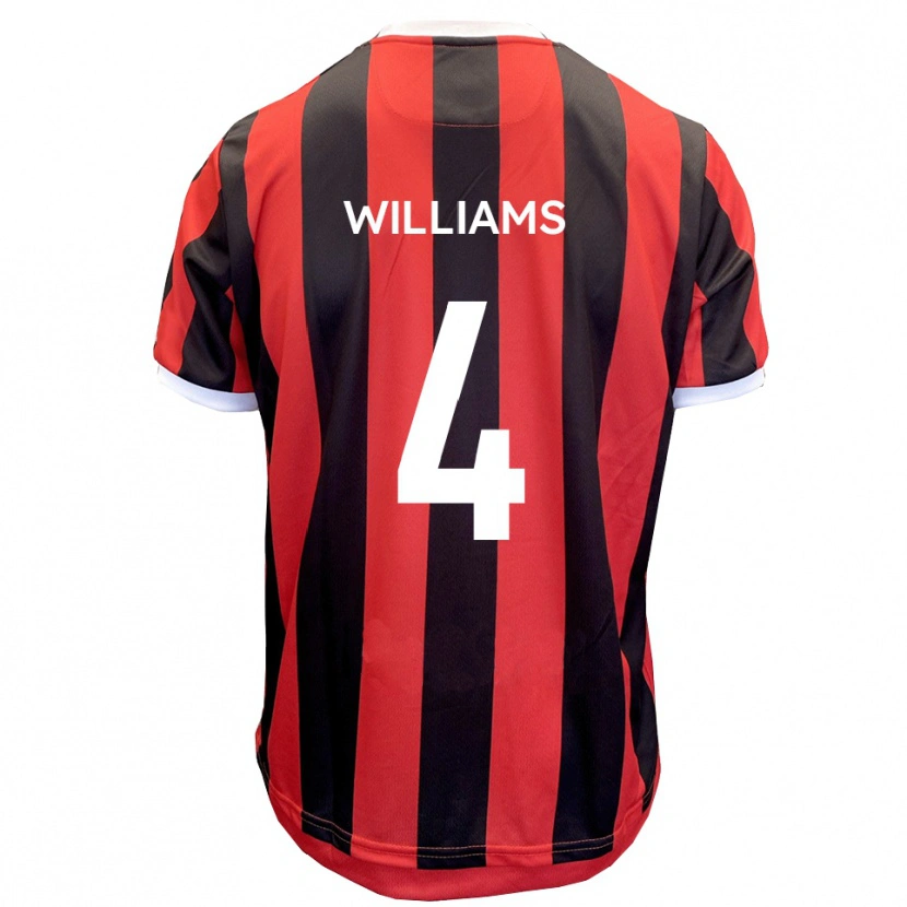 Danxen Kvinder Morgan Williams #4 Rød Sort Udebane Spillertrøjer 2025/26 Trøje T-Shirt