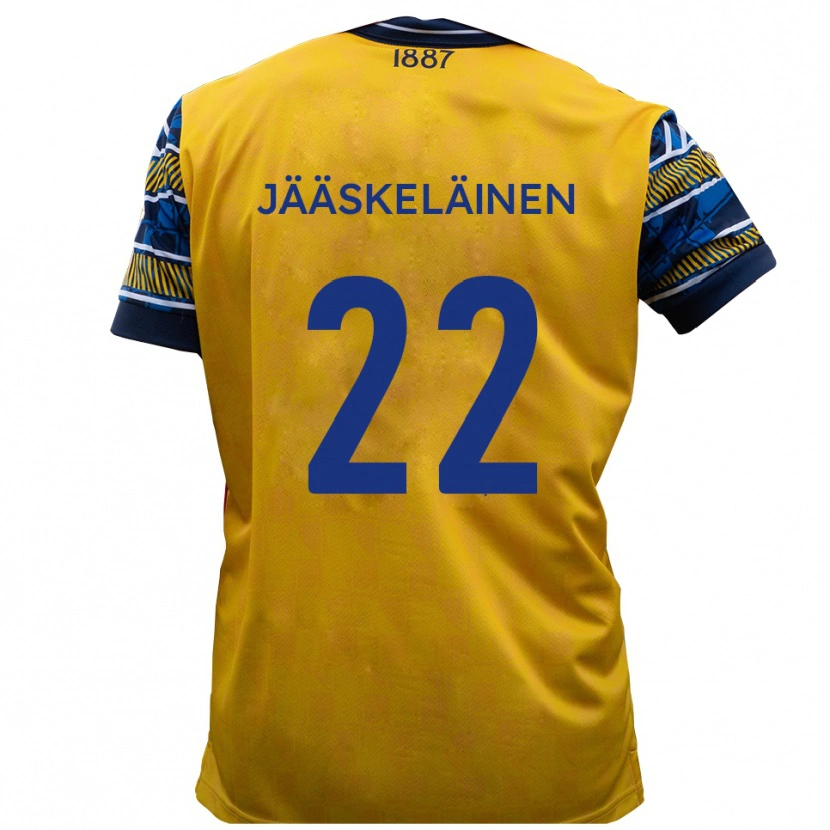 Danxen Kvinder Will Jääskeläinen #22 Gul Sort Udebane Spillertrøjer 2025/26 Trøje T-Shirt