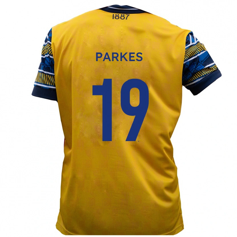 Danxen Kvinder Sonny Parkes #19 Gul Sort Udebane Spillertrøjer 2025/26 Trøje T-Shirt