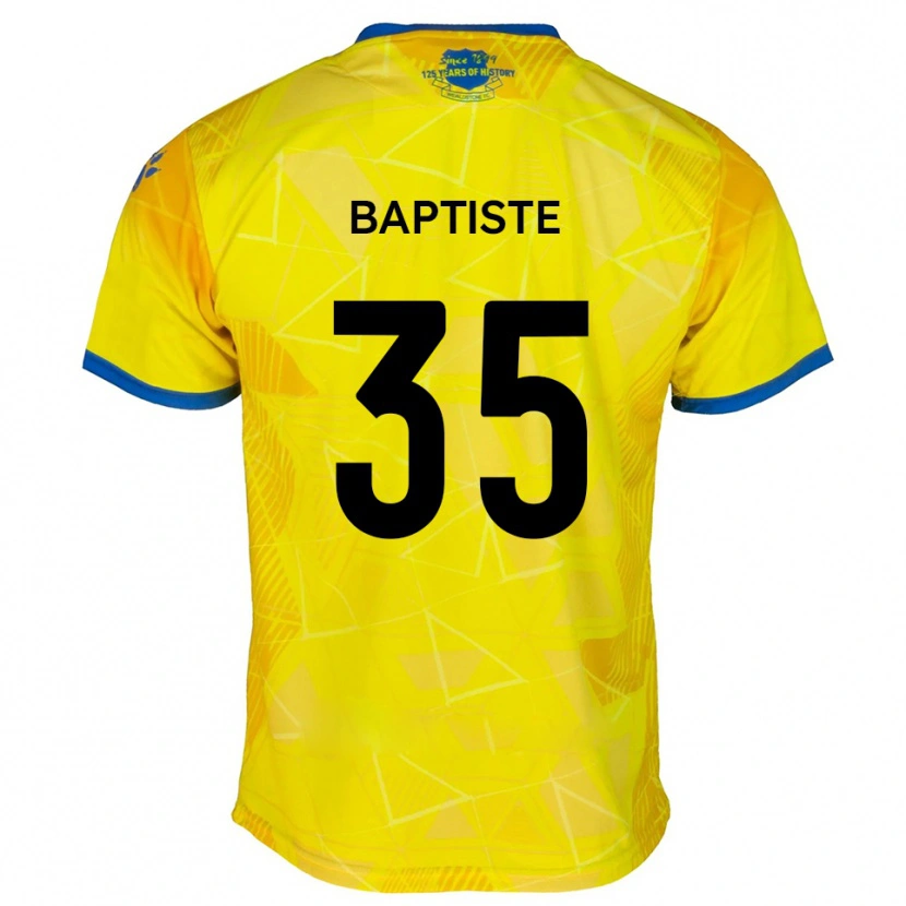 Danxen Kvinder Dante Baptiste #35 Gul Blå Udebane Spillertrøjer 2025/26 Trøje T-Shirt