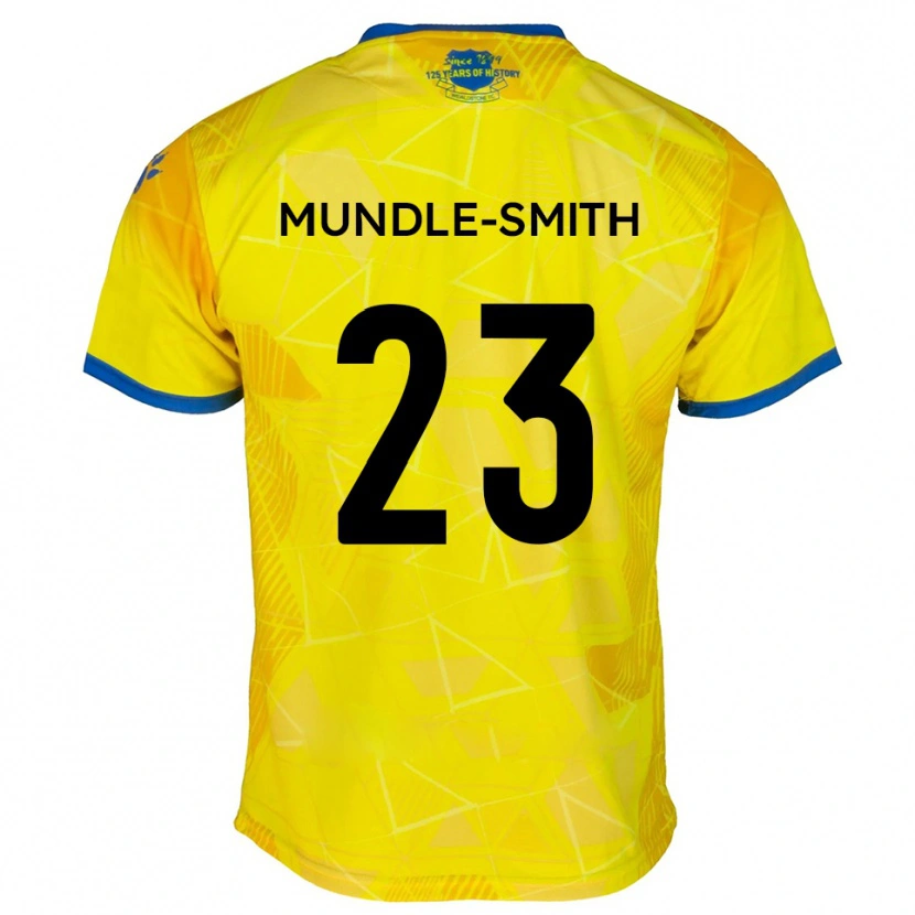Danxen Kvinder Jaydn Mundle-Smith #23 Gul Blå Udebane Spillertrøjer 2025/26 Trøje T-Shirt