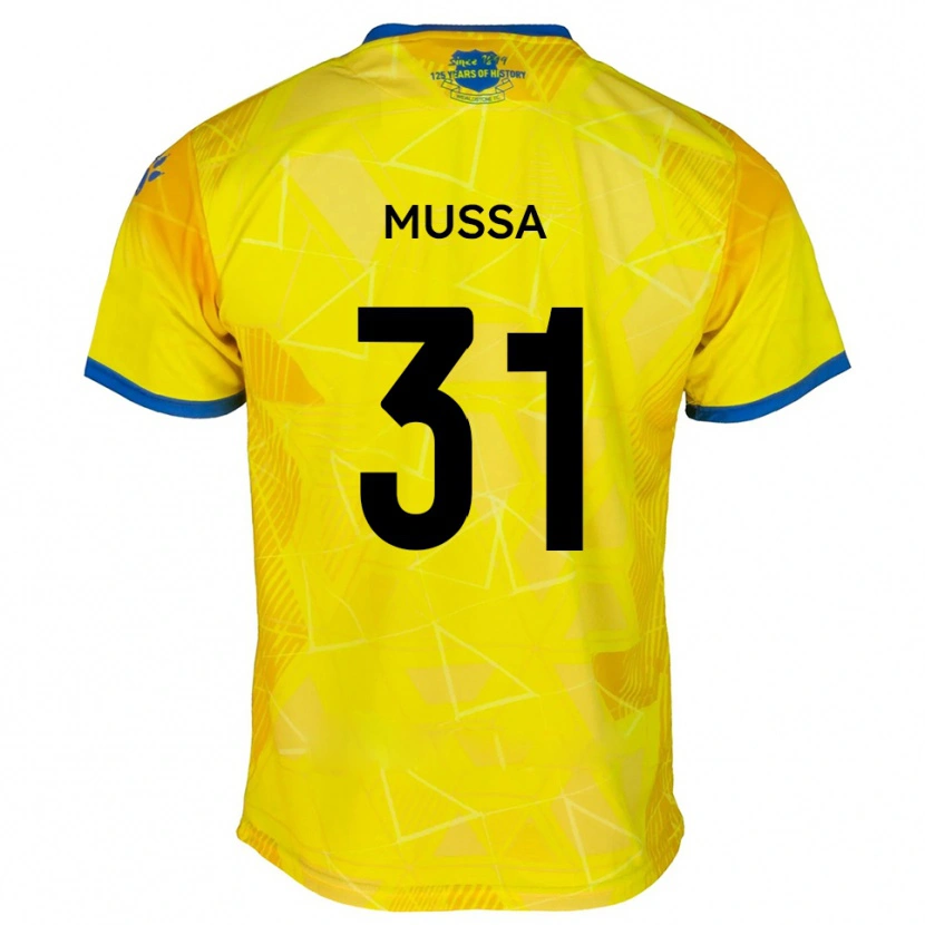 Danxen Kvinder Omar Mussa #31 Gul Blå Udebane Spillertrøjer 2025/26 Trøje T-Shirt