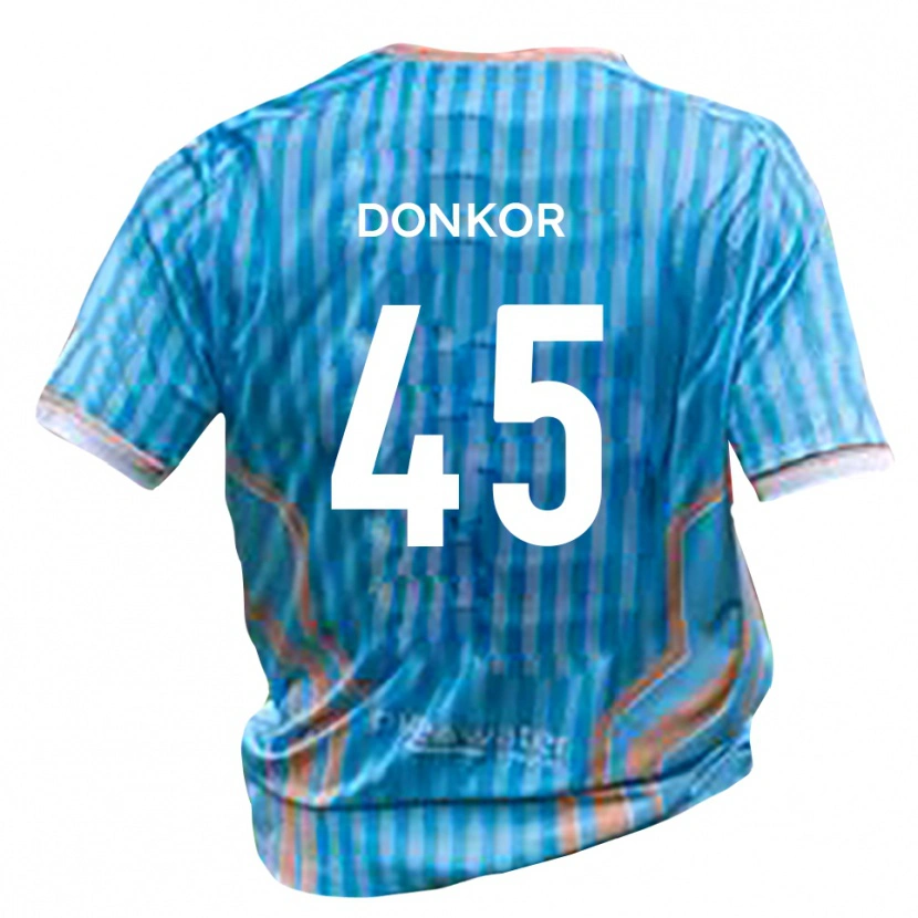 Danxen Kvinder Kwaku Donkor #45 Sort Guld Udebane Spillertrøjer 2025/26 Trøje T-Shirt