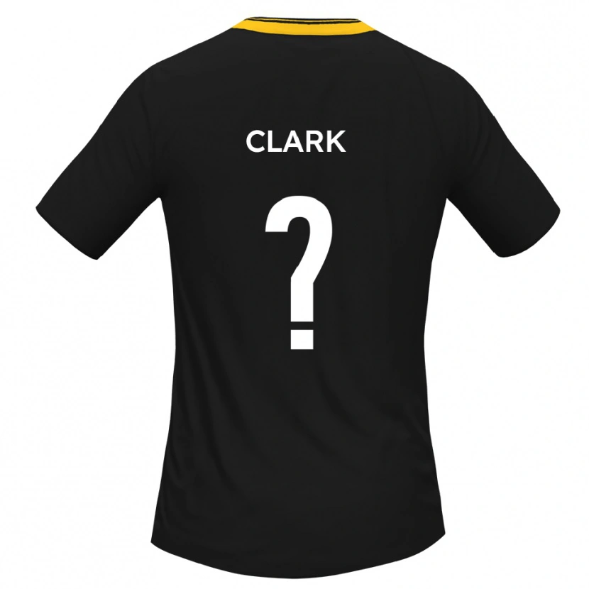Danxen Kvinder Eden Clark #0 Sort Gul Udebane Spillertrøjer 2025/26 Trøje T-Shirt
