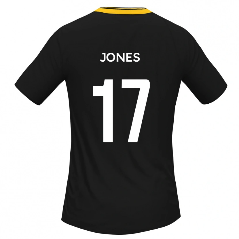 Danxen Kvinder Aaron Jones #17 Sort Gul Udebane Spillertrøjer 2025/26 Trøje T-Shirt