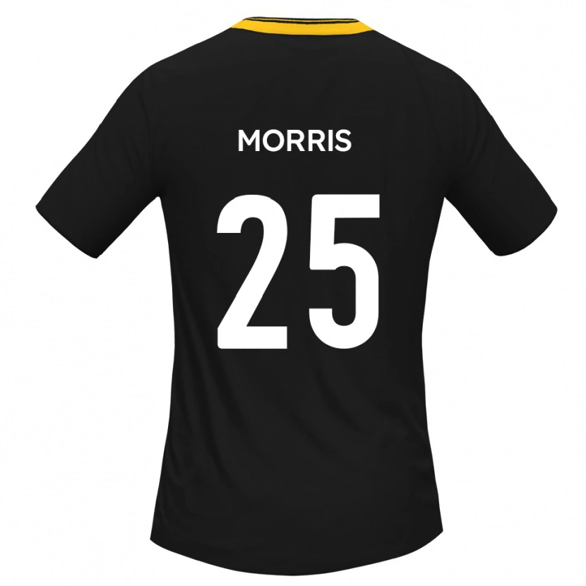 Danxen Kvinder Chad Morris #25 Sort Gul Udebane Spillertrøjer 2025/26 Trøje T-Shirt