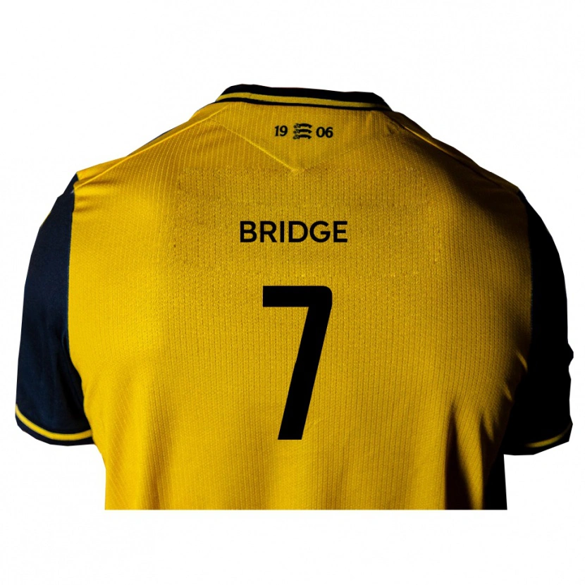 Danxen Kvinder Jack Bridge #7 Gul Sort Udebane Spillertrøjer 2025/26 Trøje T-Shirt