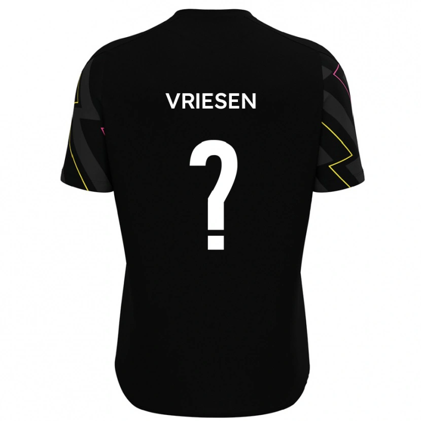 Danxen Kvinder Fabian Vriesen #0 Sort Grå Udebane Spillertrøjer 2025/26 Trøje T-Shirt