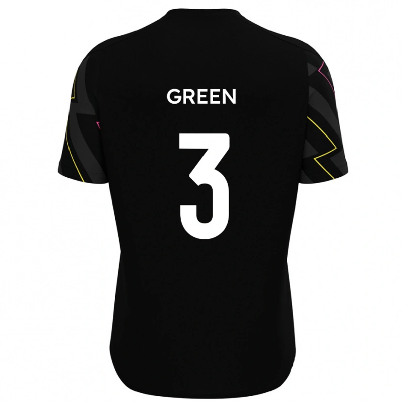 Danxen Kvinder Cameron Green #3 Sort Grå Udebane Spillertrøjer 2025/26 Trøje T-Shirt