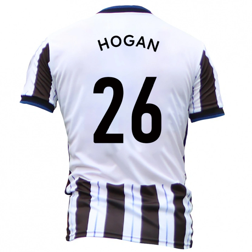 Danxen Kvinder Liam Hogan #26 Hvid Sort Udebane Spillertrøjer 2025/26 Trøje T-Shirt