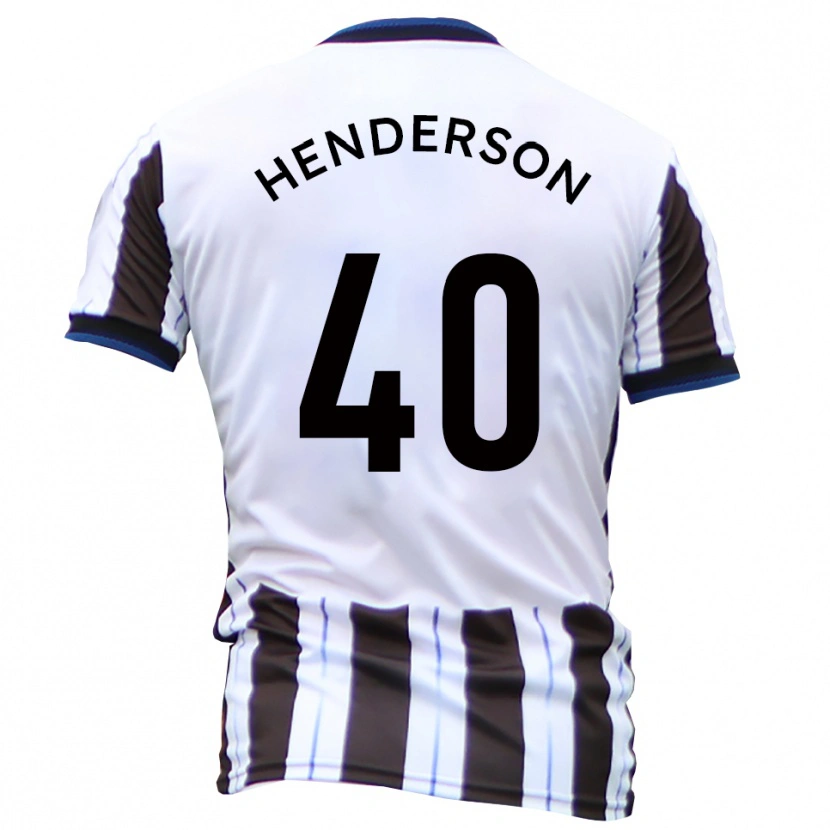Danxen Kvinder Ian Henderson #40 Hvid Sort Udebane Spillertrøjer 2025/26 Trøje T-Shirt