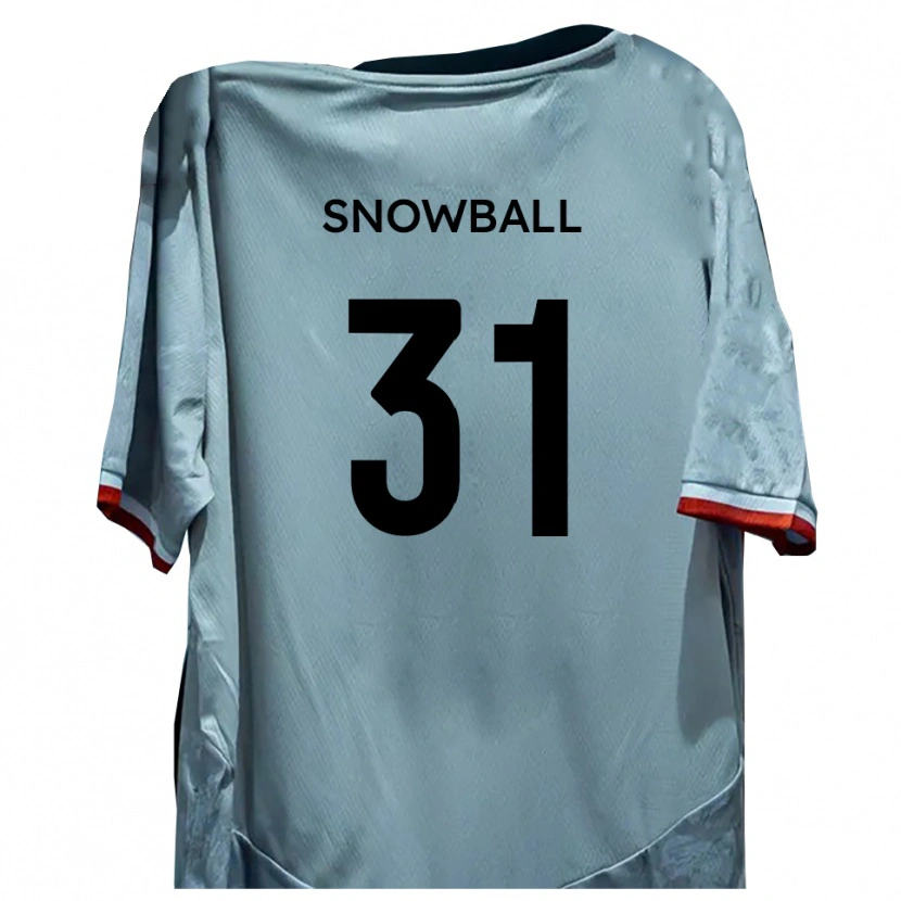 Danxen Kvinder Nathan Snowball #31 Hvid Sort Udebane Spillertrøjer 2025/26 Trøje T-Shirt