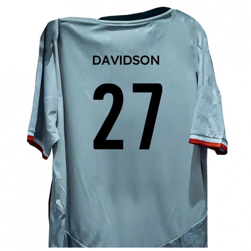 Danxen Kvinder Mani Davidson #27 Hvid Sort Udebane Spillertrøjer 2025/26 Trøje T-Shirt