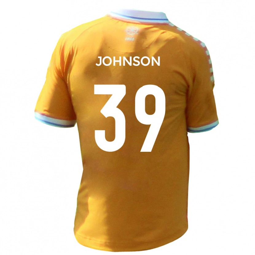 Danxen Kvinder Danny Johnson #39 Gul Blå Udebane Spillertrøjer 2025/26 Trøje T-Shirt