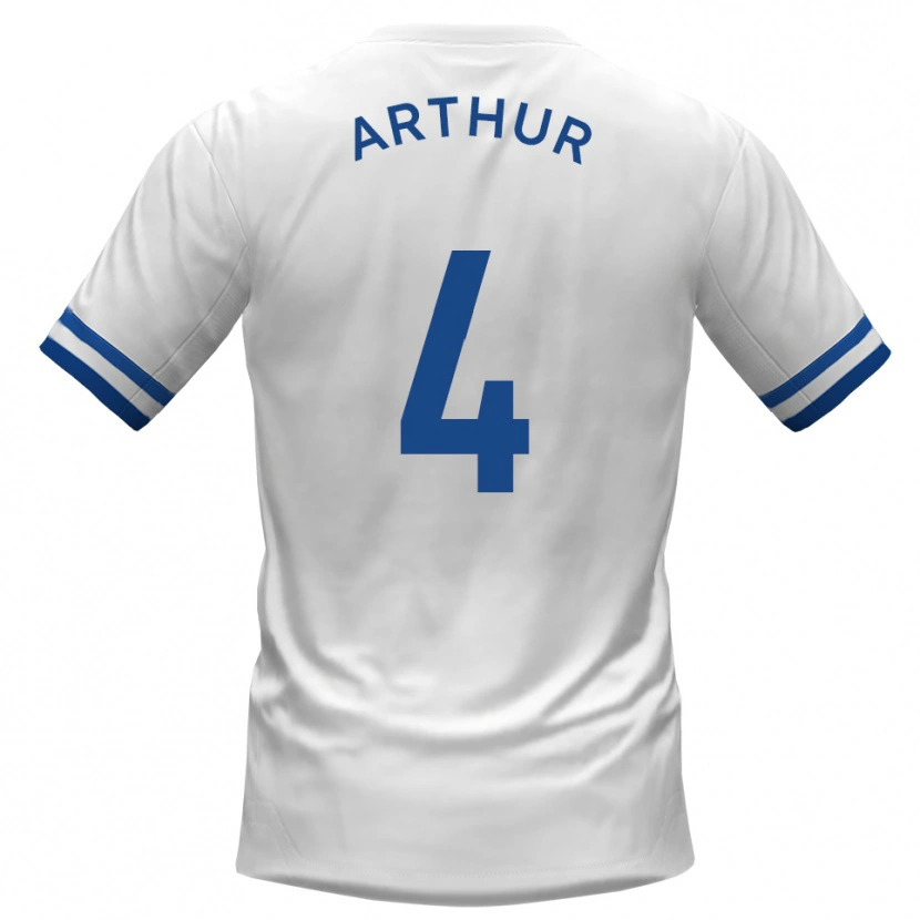 Danxen Kvinder Festus Arthur #4 Hvid Blå Udebane Spillertrøjer 2025/26 Trøje T-Shirt