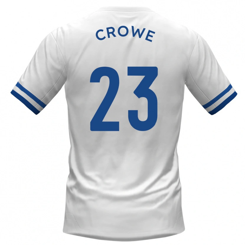 Danxen Kvinder Dylan Crowe #23 Hvid Blå Udebane Spillertrøjer 2025/26 Trøje T-Shirt