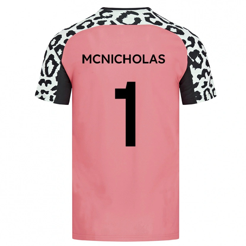 Danxen Kvinder Luke Mcnicholas #1 Pink Sort Udebane Spillertrøjer 2025/26 Trøje T-Shirt