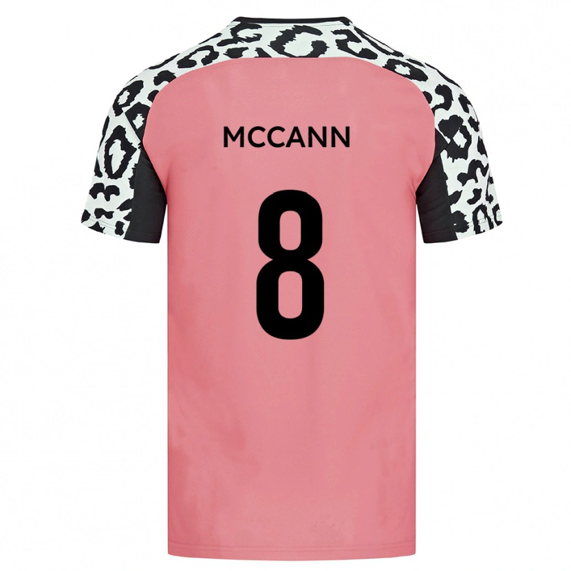 Danxen Kvinder Charlie Mccann #8 Pink Sort Udebane Spillertrøjer 2025/26 Trøje T-Shirt