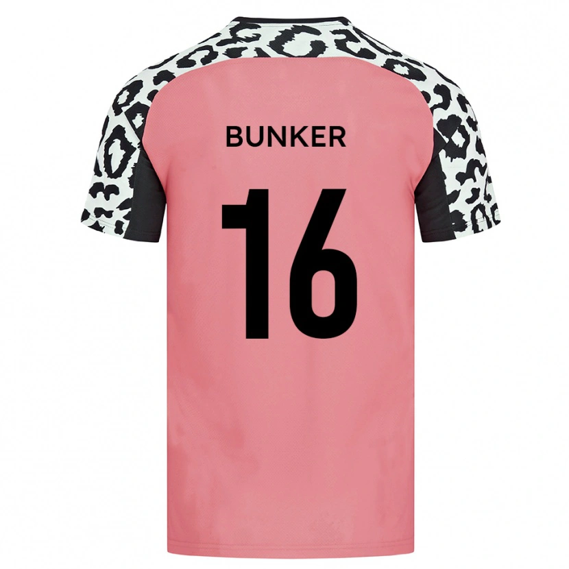Danxen Kvinder Harvey Bunker #16 Pink Sort Udebane Spillertrøjer 2025/26 Trøje T-Shirt